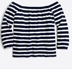 Jcrew Factory Stripe Off Shoulder top